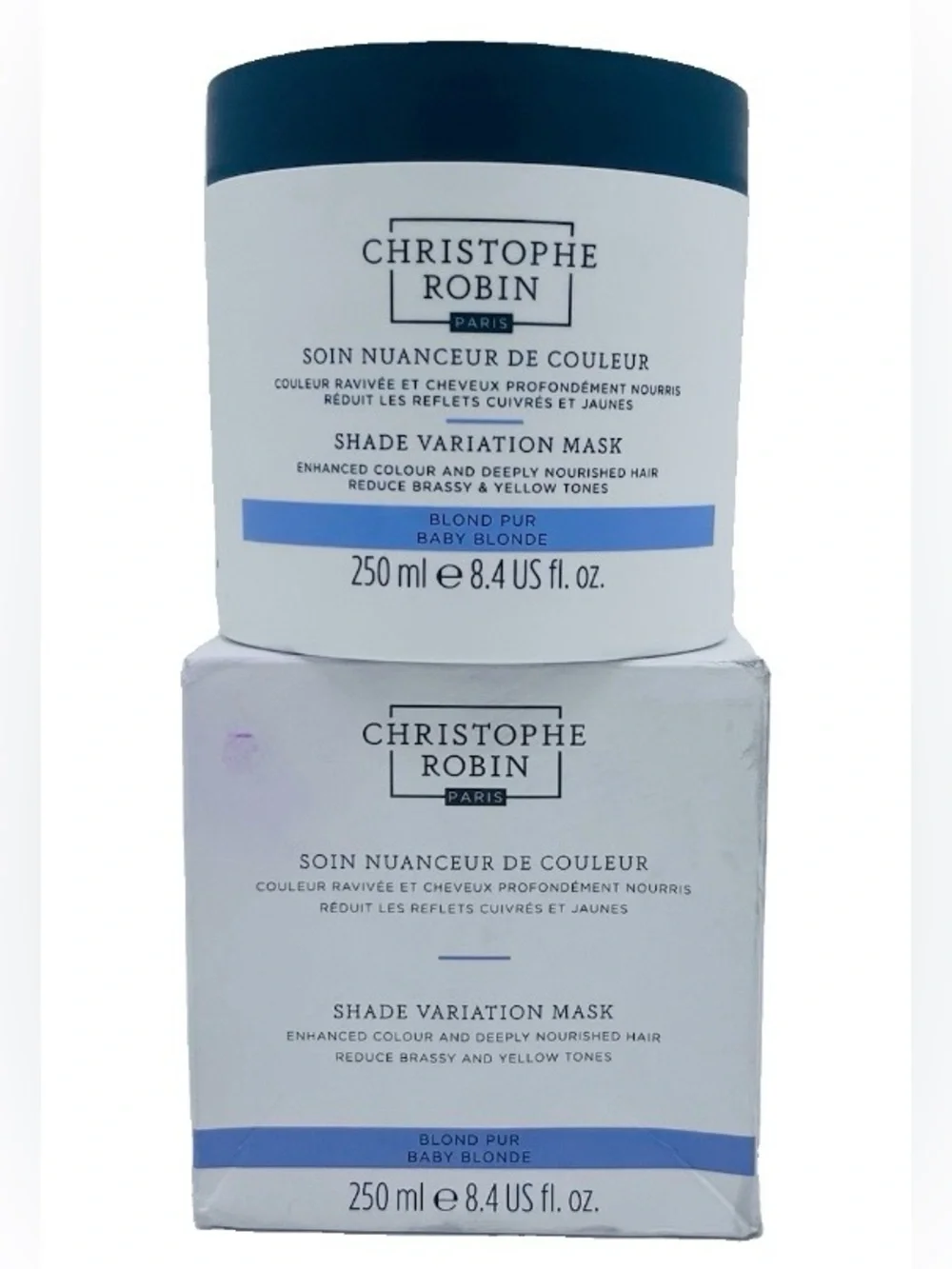 Christophe Robin Shade Variation Mask Baby Blonde 250ml Nutritive Hair Care New